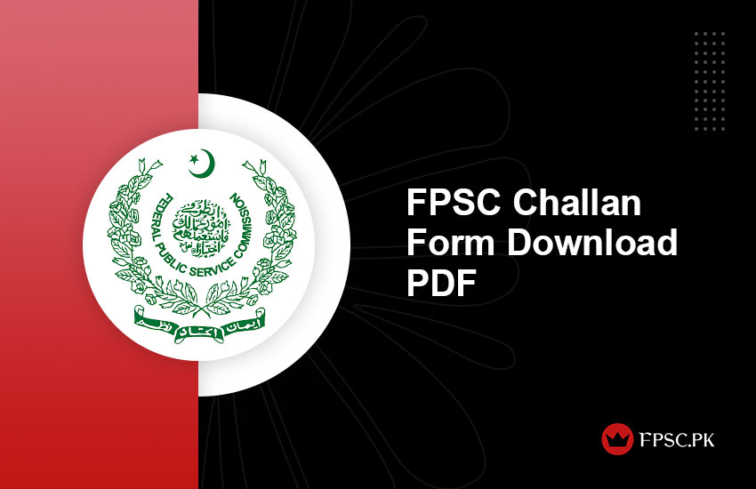 FPSC Challan Form Download PDF