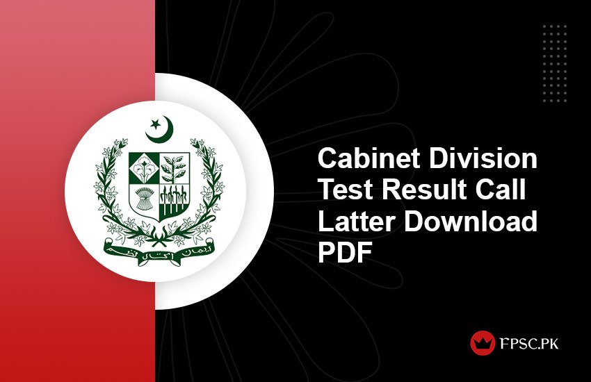 Cabinet Division Test Result Call Latter Download PDF