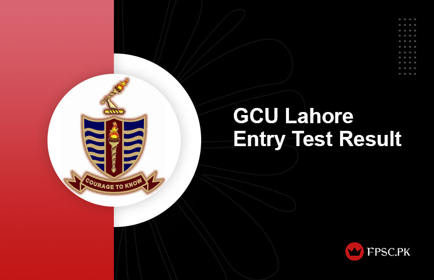 GCU Lahore Entry Test Result