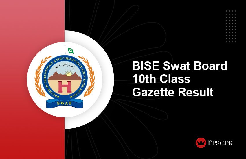 BISE Swat Board 10th Class Gazette Result