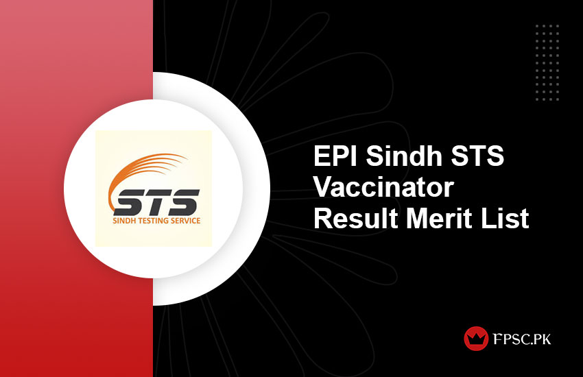 EPI Sindh STS Vaccinator Result Merit List