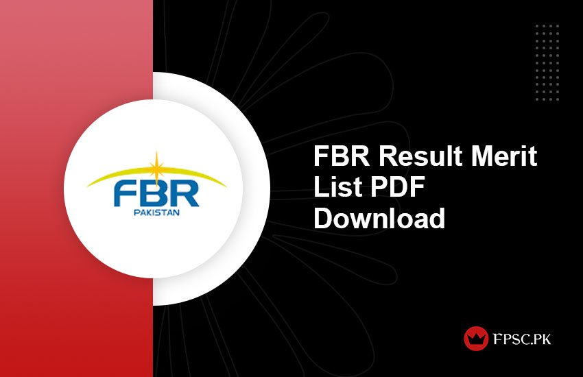 FBR Result Merit List PDF Download