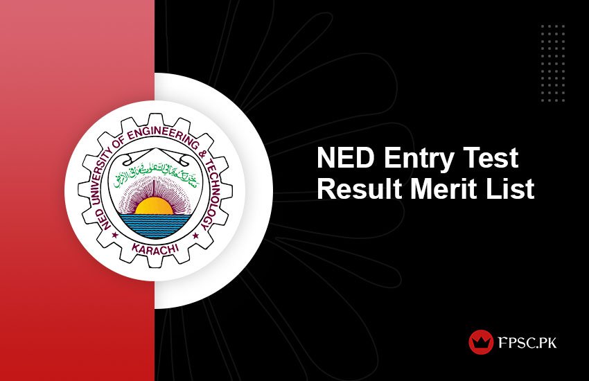 NED Entry Test Result 2024 Merit List Download PDF