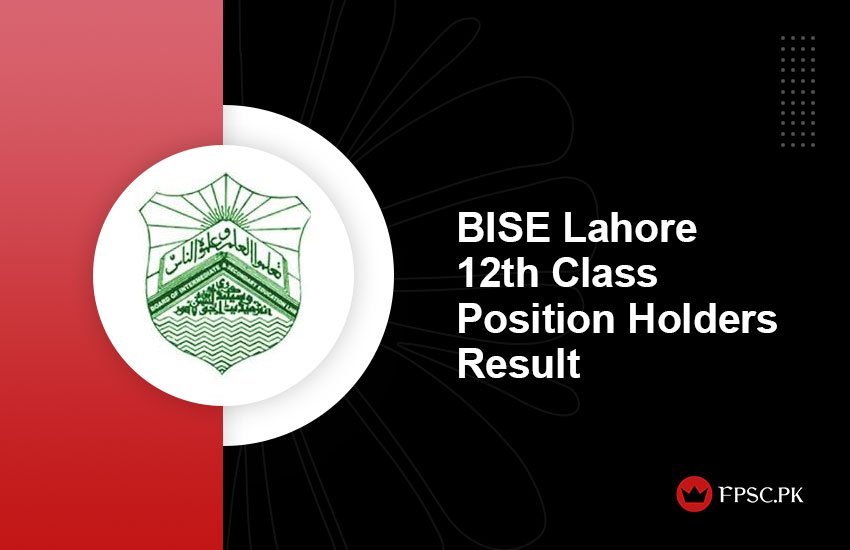 12th Class 2nd Year Position Holder Result 2024 BISE Lahore Board