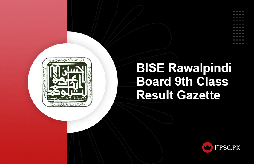BISE Rawalpindi Board 9th Class Result Gazette