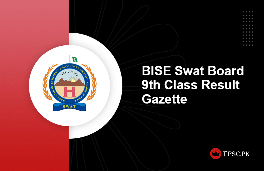 BISE Swat Board 9th Class Result Gazette