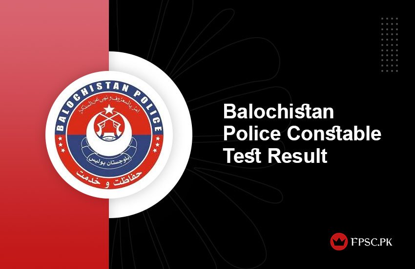 Balochistan Police Constable Test Result