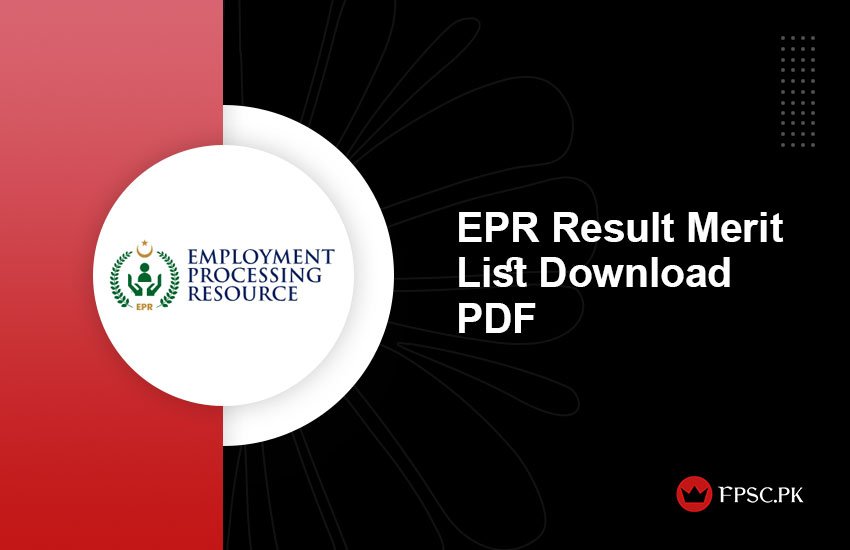 EPR Result Merit List Download PDF