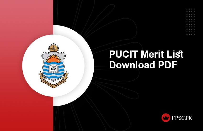 PUCIT Merit List Download PDF
