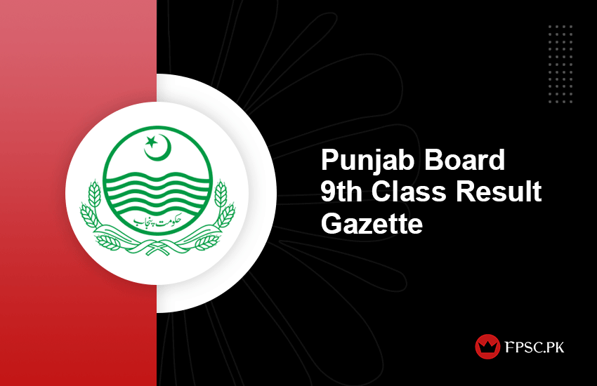All Punjab Board 9th Class Result Gazette