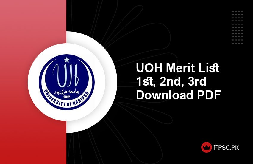 UOH Merit List 1st, 2nd, 3rd Download PDF