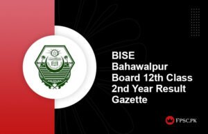 Bise Bahawalpur Board Th Class Nd Year Result Gazette