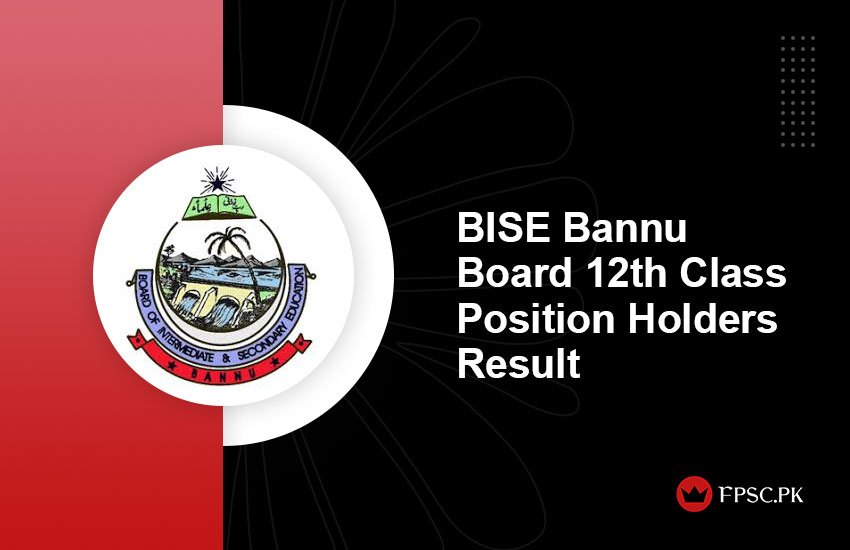 BISE Bannu Board 12th Class Position Holders Result