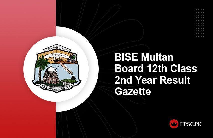 BISE Multan Board 12th Class 2nd Year Result Gazette 2024