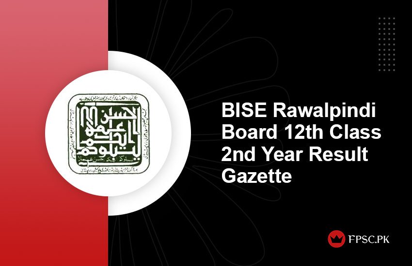 BISE Rawalpindi Board 12th Class 2nd Year Result Gazette