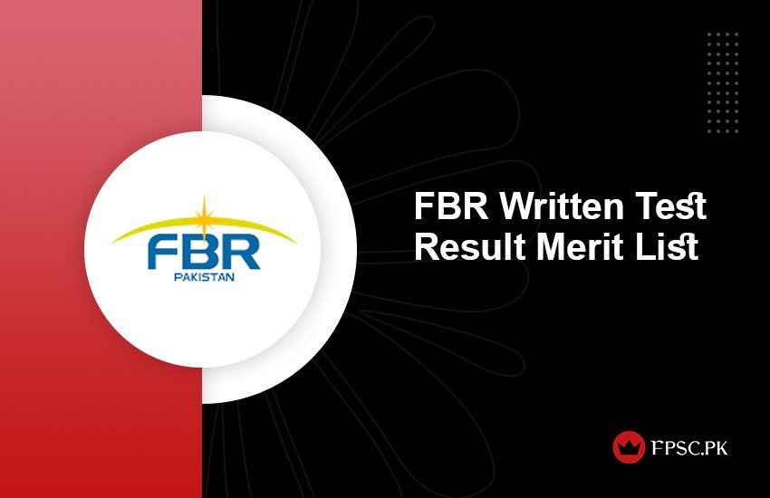 FBR Written Test Result Merit List