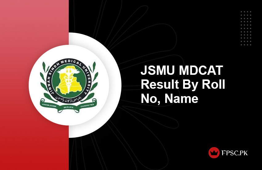 JSMU MDCAT Result By Roll No, Name