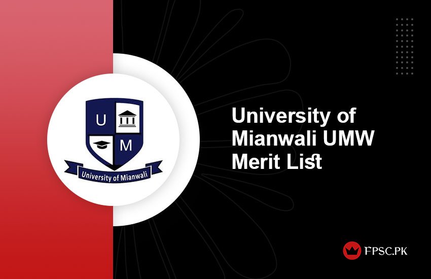University of Mianwali UMW Merit List
