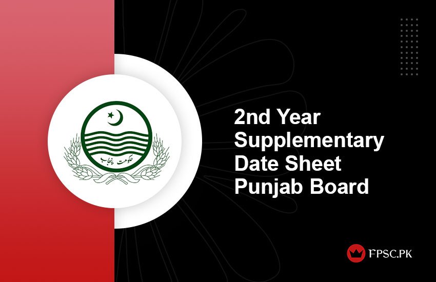 2nd Year Supplementary Date Sheet Punjab Board