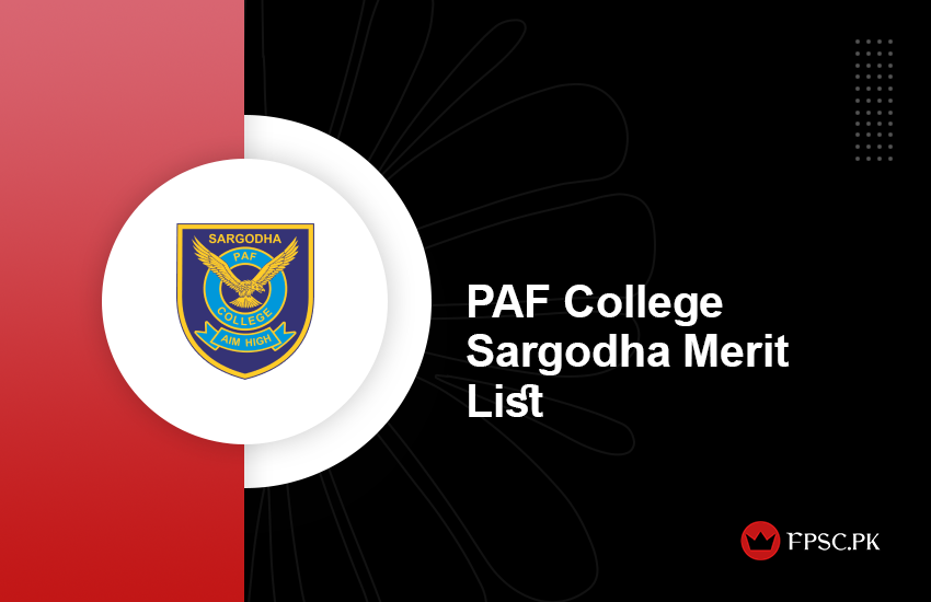 PAF College Sargodha Merit List